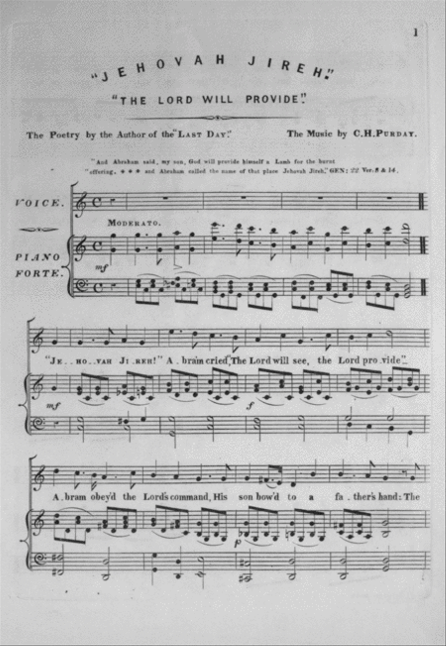 Jehovah Jirerh. Sacred Song Voice scores gallery preview page 2