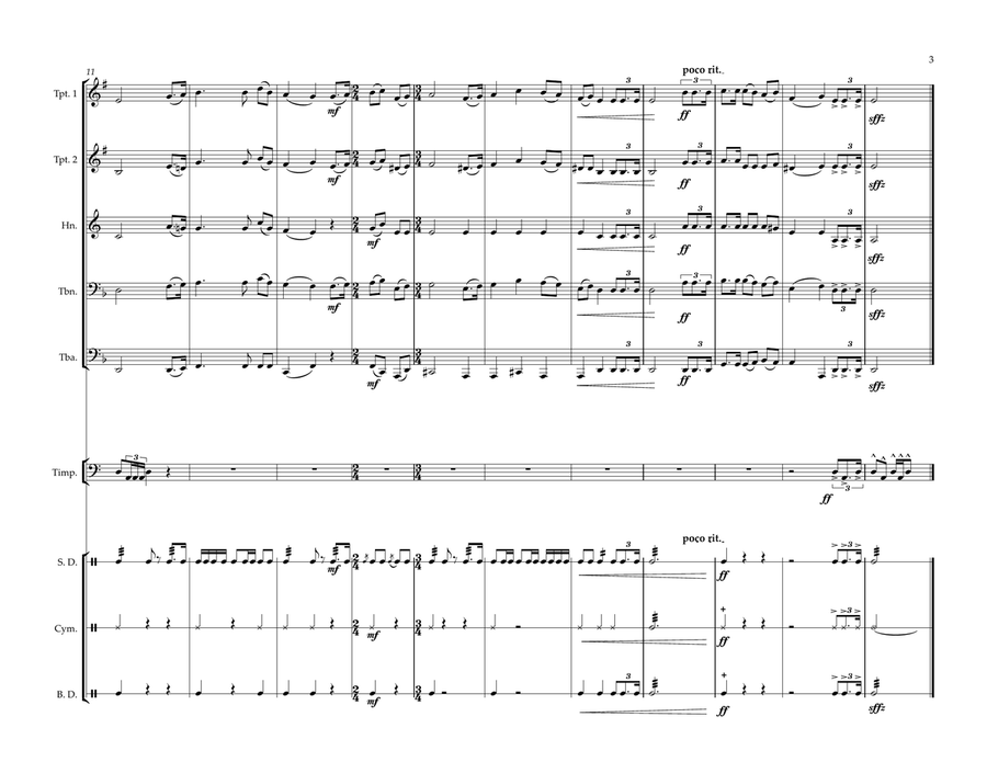 Catalonian Territorial Anthem ( Els Segadors) for Brass Quintet (World National Anthem Series) Brass Quintet scores gallery preview page 3