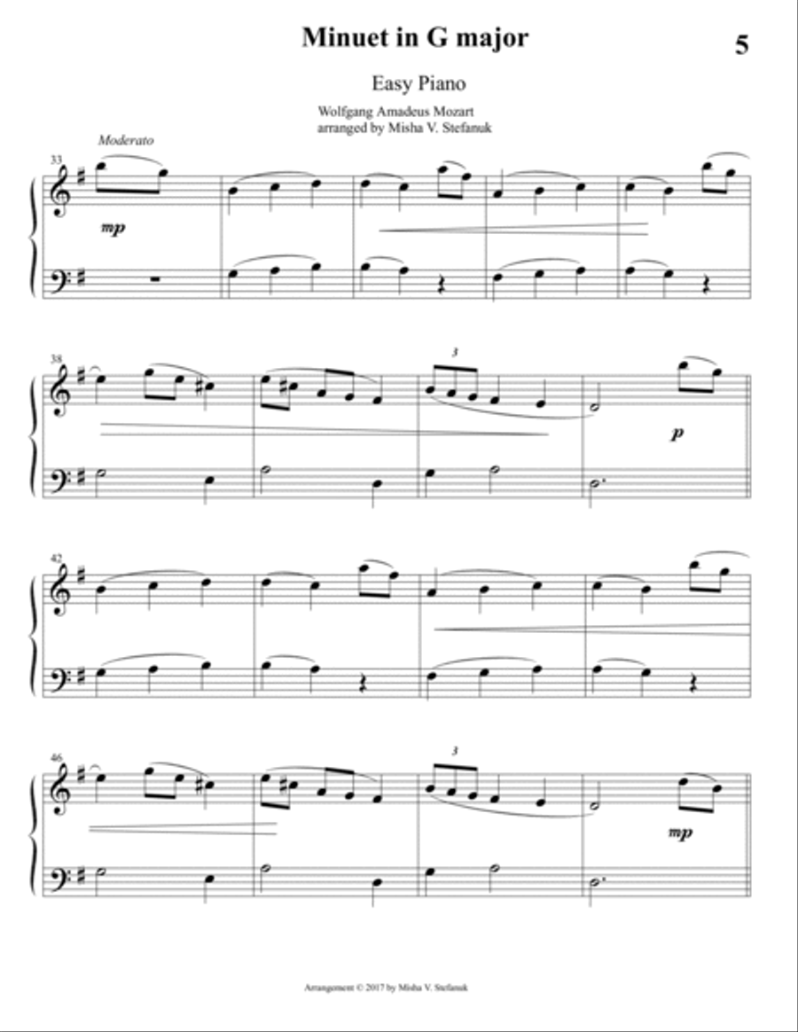 30 Mozart Easy Piano Classics Piano Method scores gallery preview page 5
