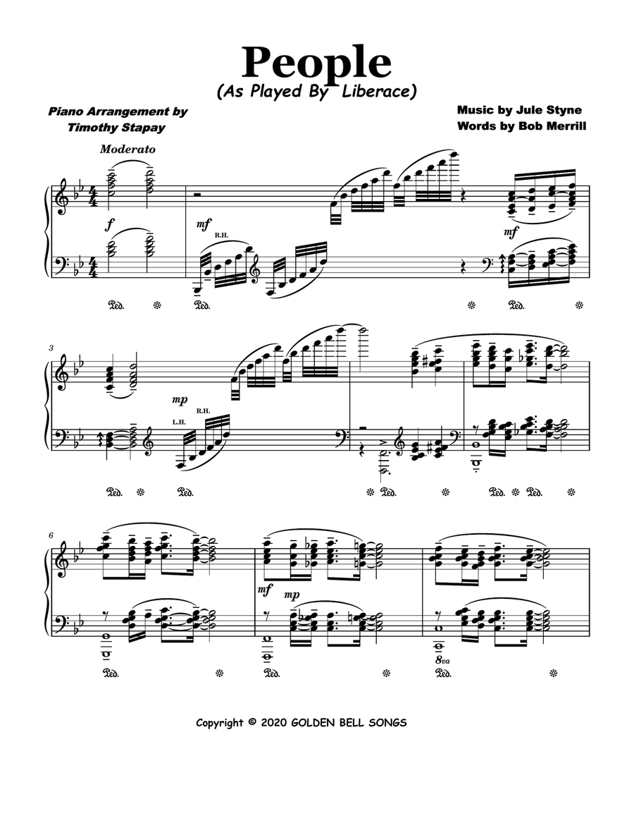 People In My Life Piano Solo scores gallery preview page 1