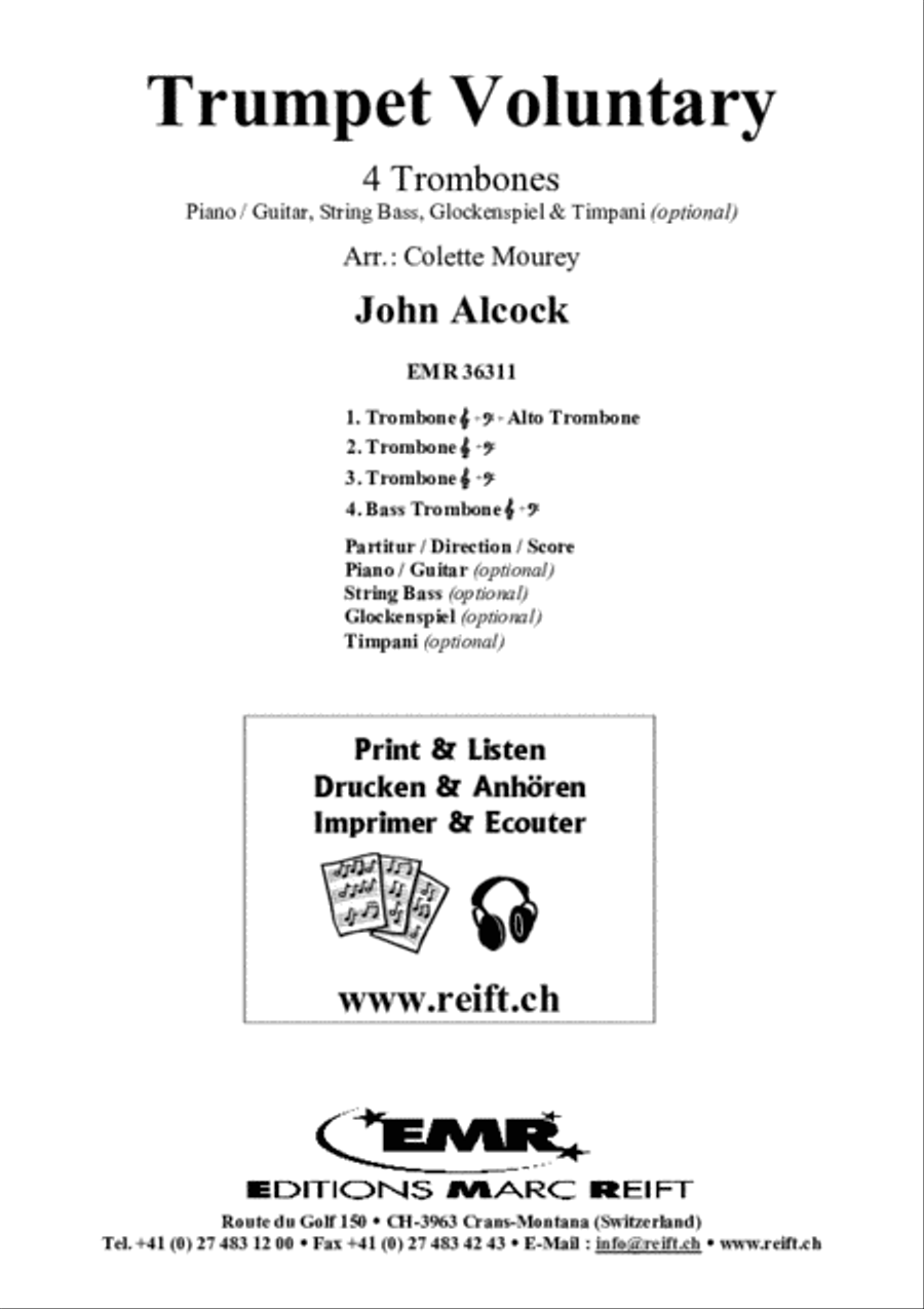 Trumpet Voluntary Trombone scores gallery preview page 2