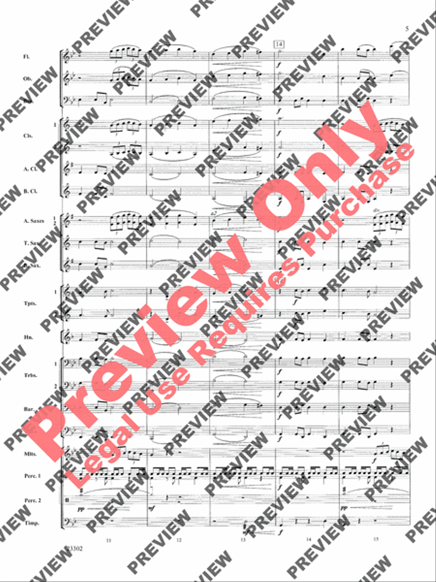 White Water Journey White Water Journey Concert Band scores gallery preview page 6
