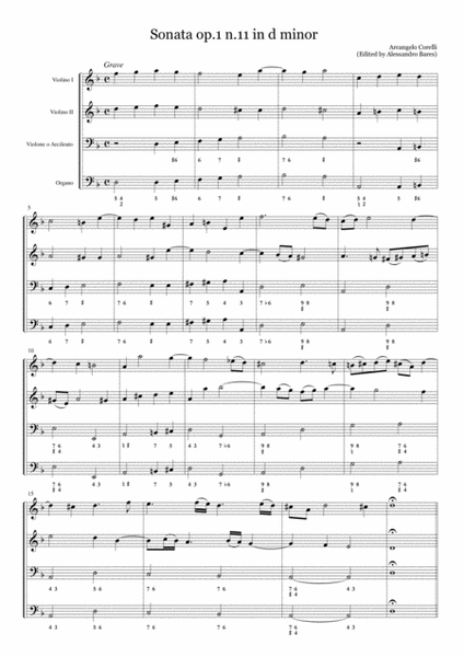 Corelli, Sonata op.1 n.11 in d minor