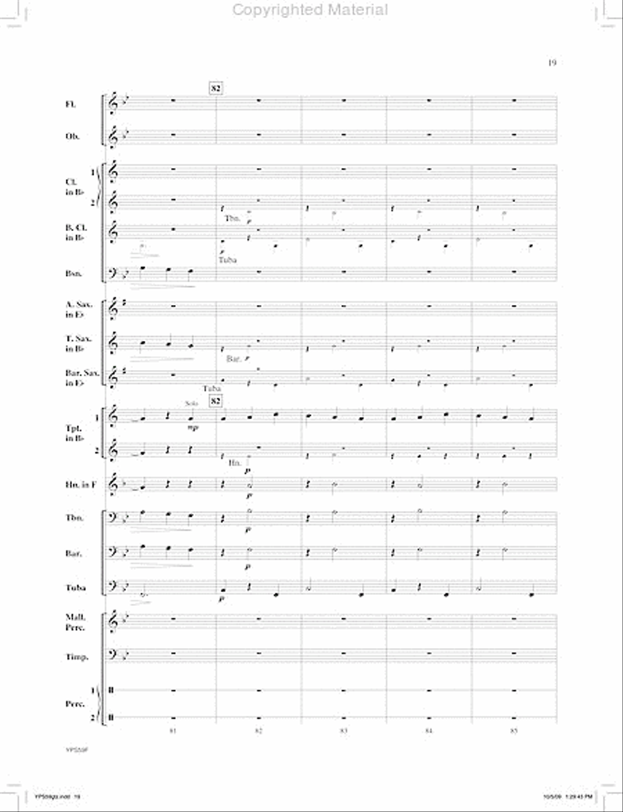 Selections from H.M.S Pianofore Concert Band scores gallery preview page 20