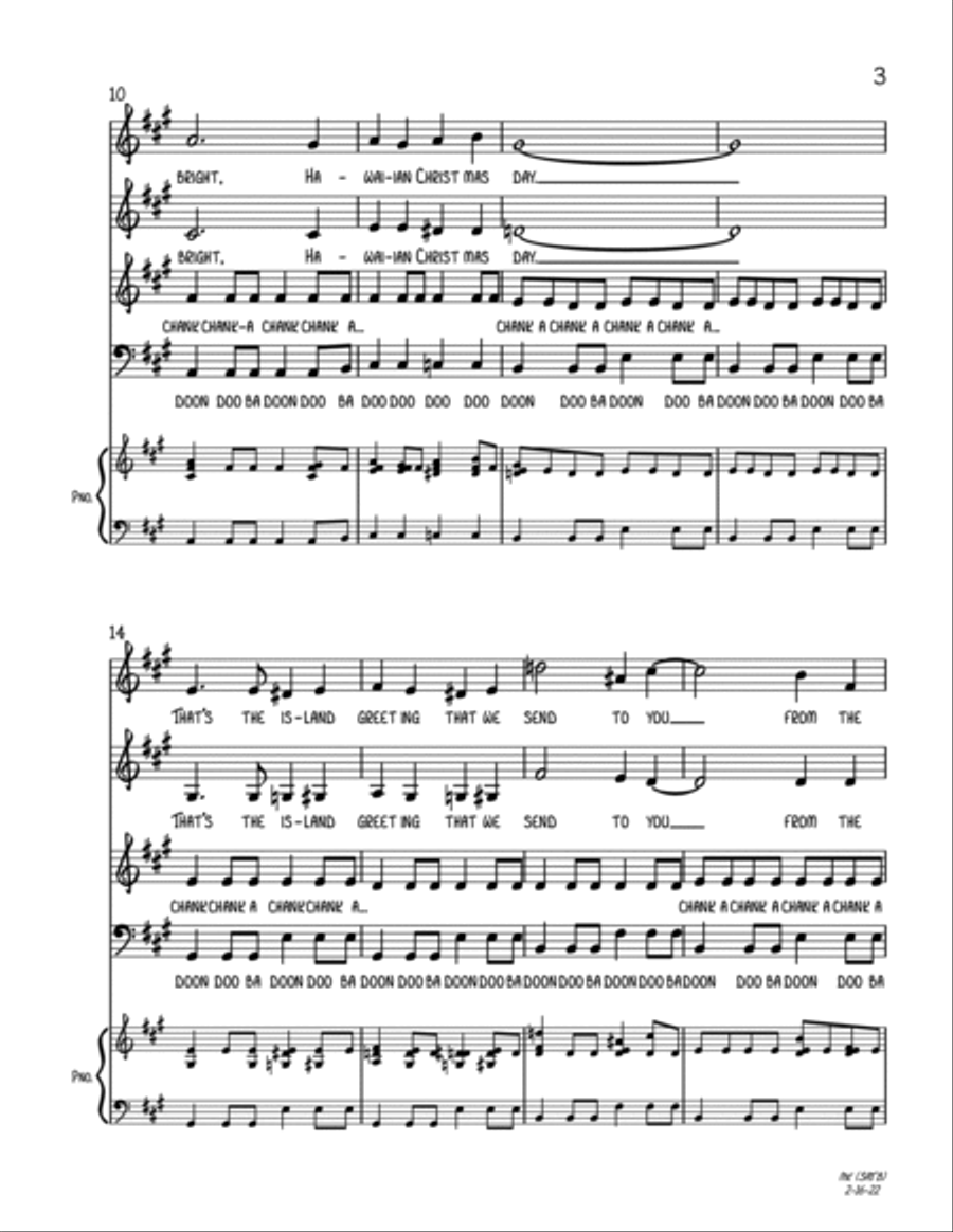 Mele Kalikimaka 4-Part scores gallery preview page 3