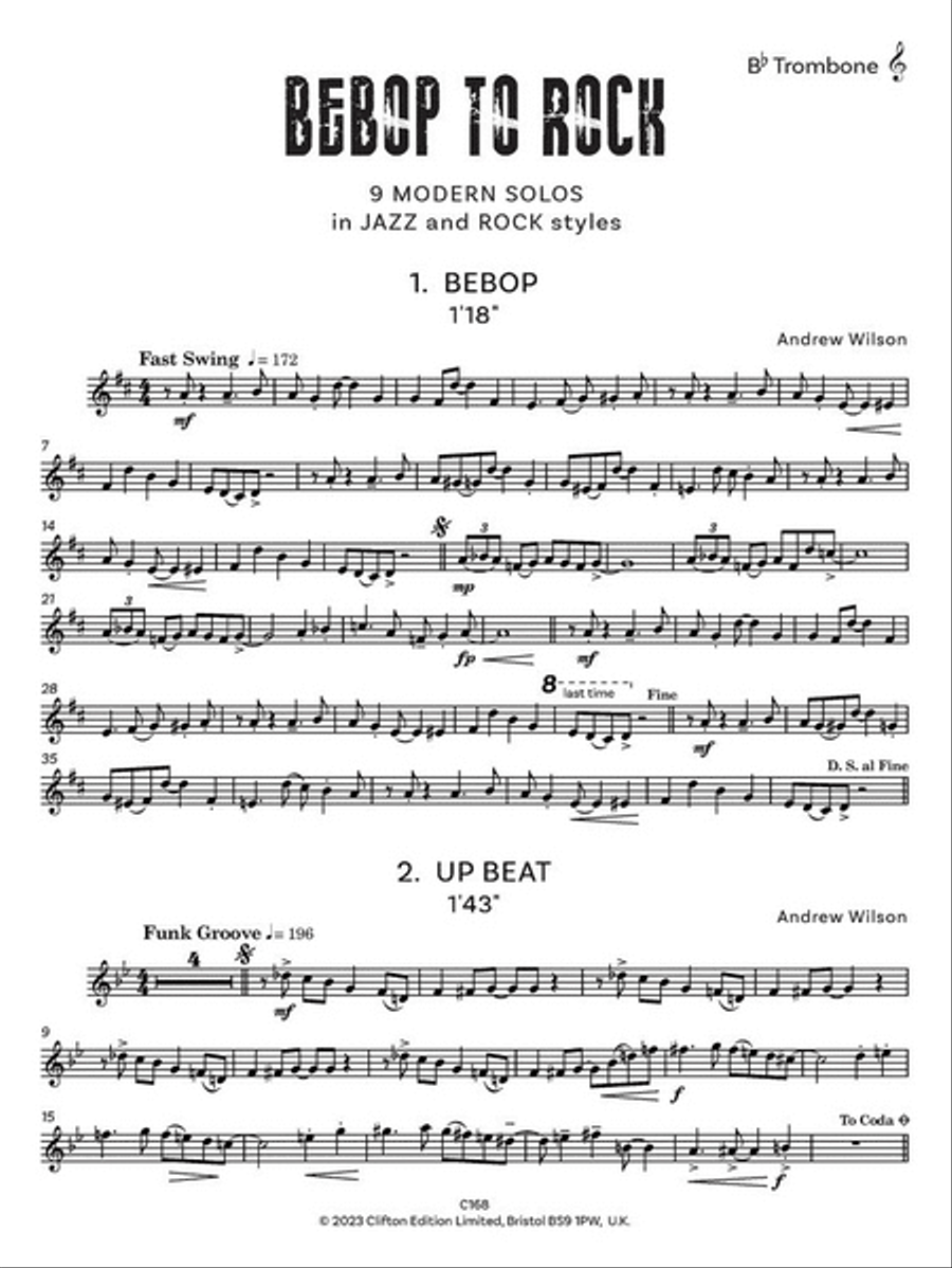 Bebop to Rock Trombone Trombone scores gallery preview page 4