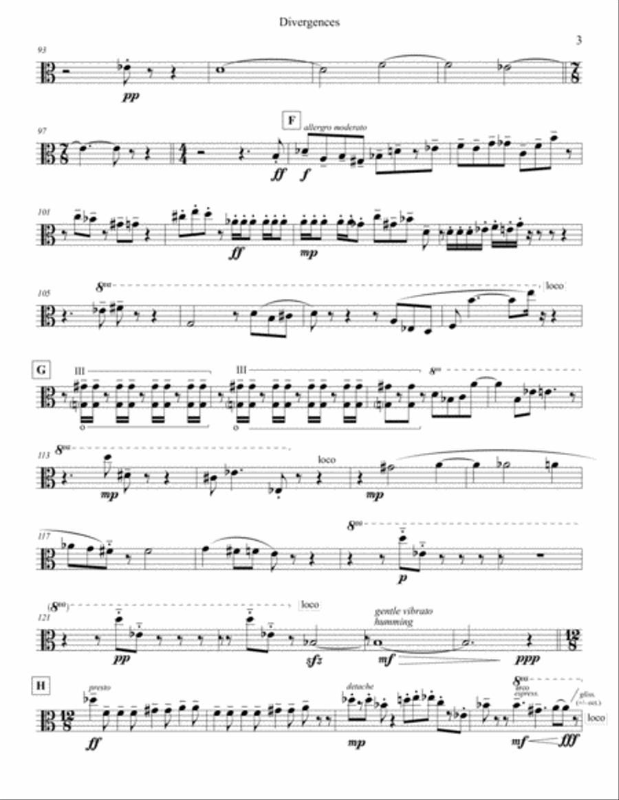 Divergences Viola Chamber Orchestra scores gallery preview page 3