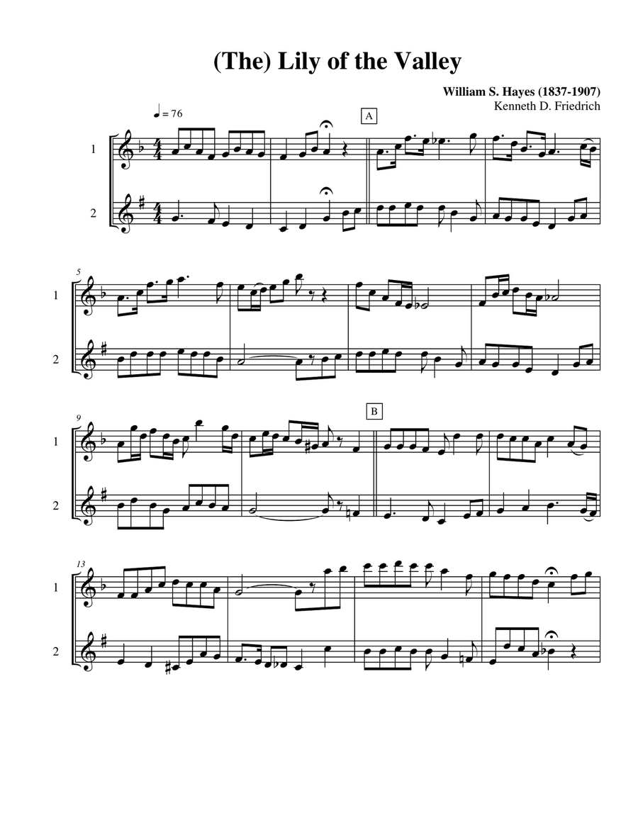 Ten Selected Hymns for the Performing Duet, Vol. 6 - flute and trumpet Flute scores gallery preview page 5