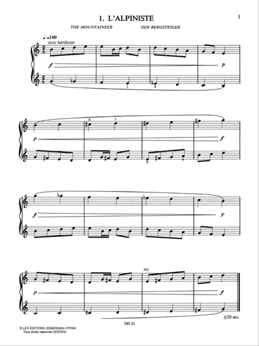 Eaux-Fortes, for young pianists Piano Solo scores gallery preview page 2