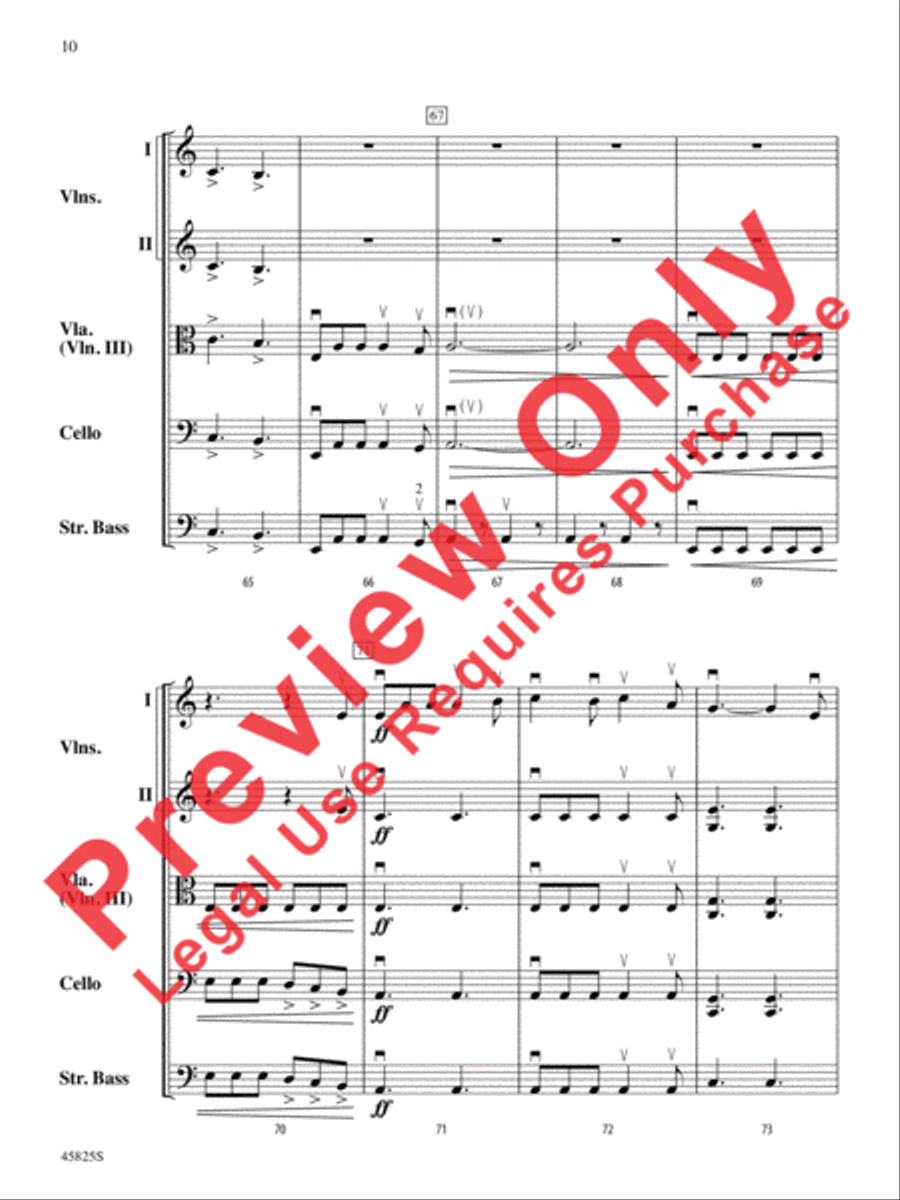 When Johnny Comes Marching Home String Orchestra scores gallery preview page 10