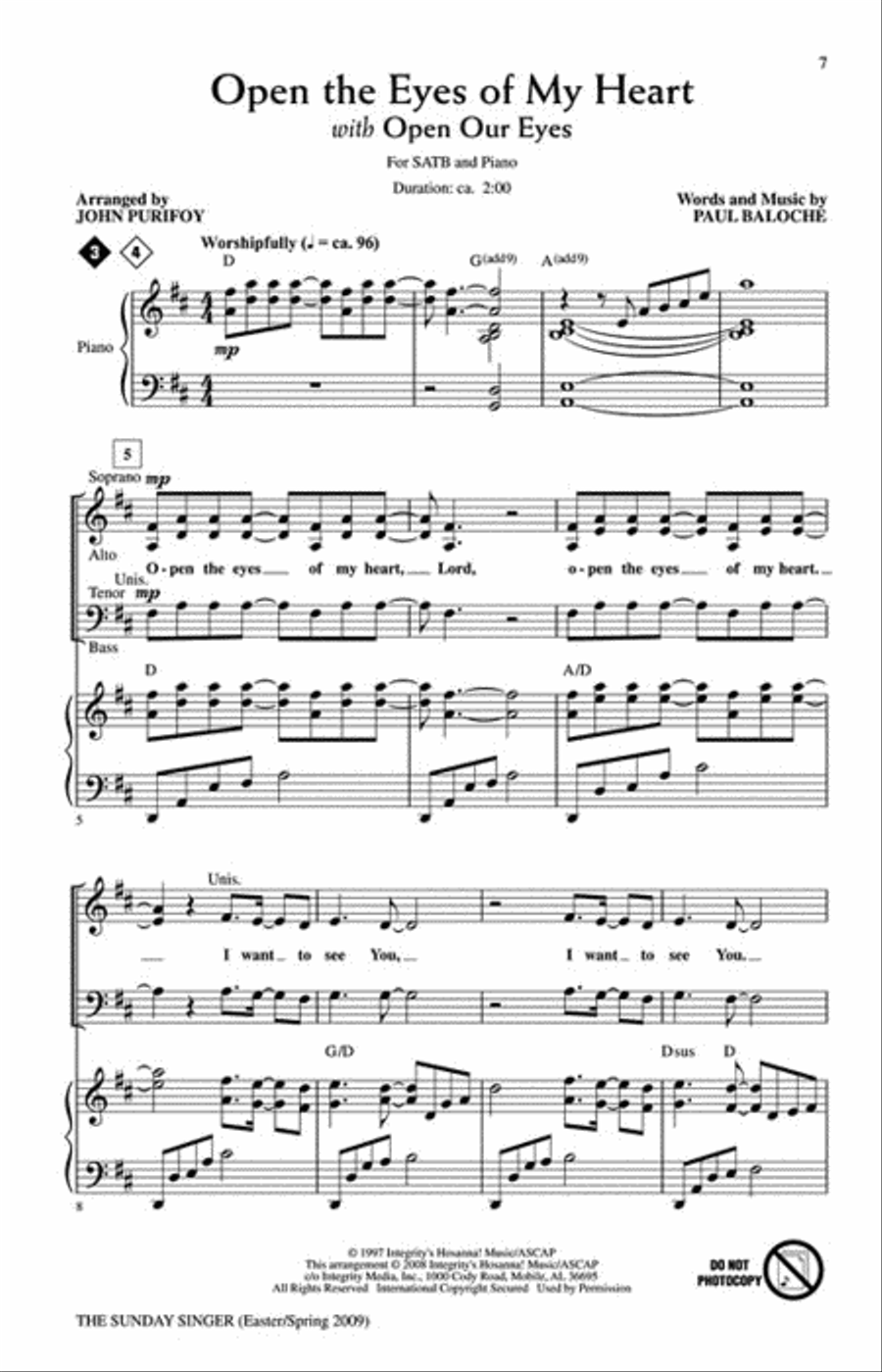 The Sunday Singer - Easter/Spring 2009 Choir scores gallery preview page 2