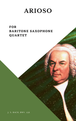 Book cover for Arioso Bach Baritone Saxophone Quartet