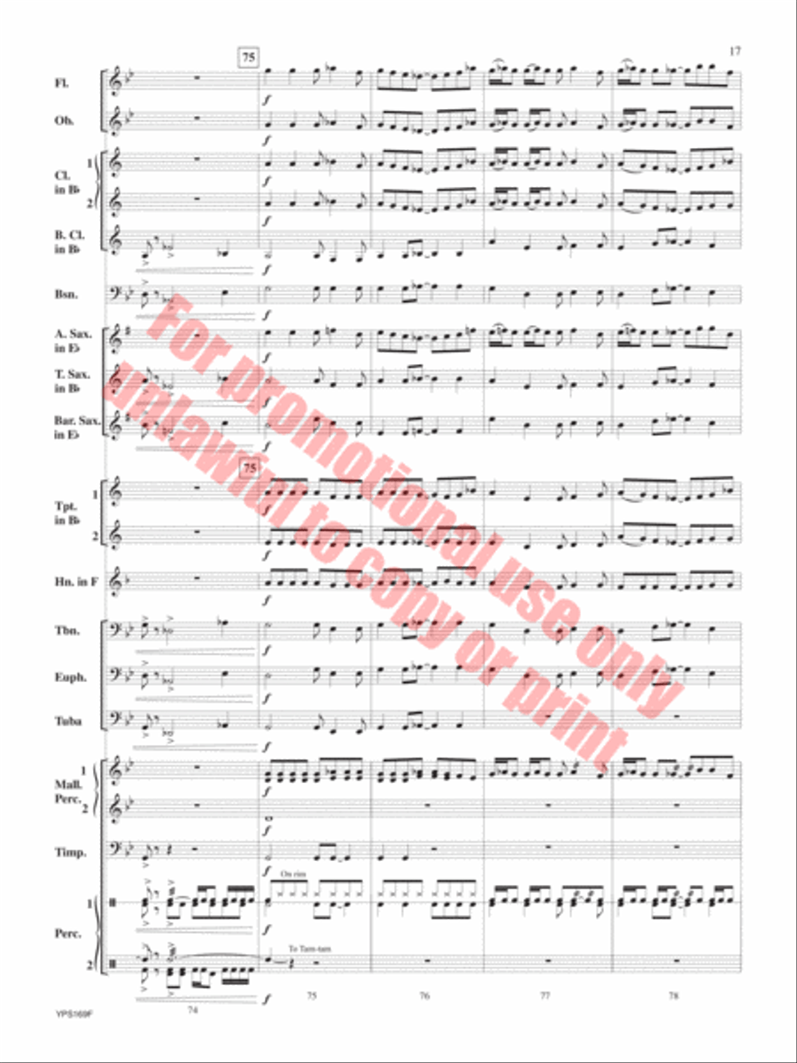Fracas Concert Band scores gallery preview page 18