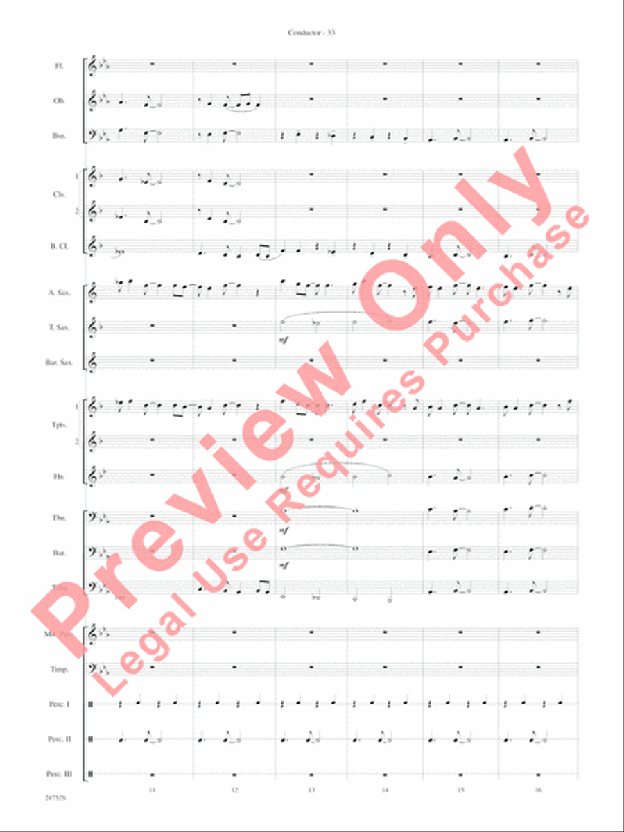 Charlie and the Chocolate Factory, Suite from Concert Band scores gallery preview page 36