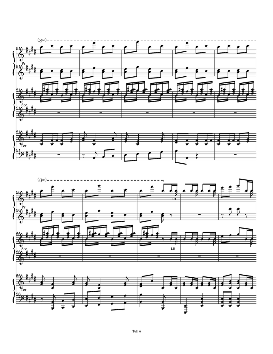 William Tell Overture Piano Trio (1 Piano 6 Hands) Piano Trio scores gallery preview page 6