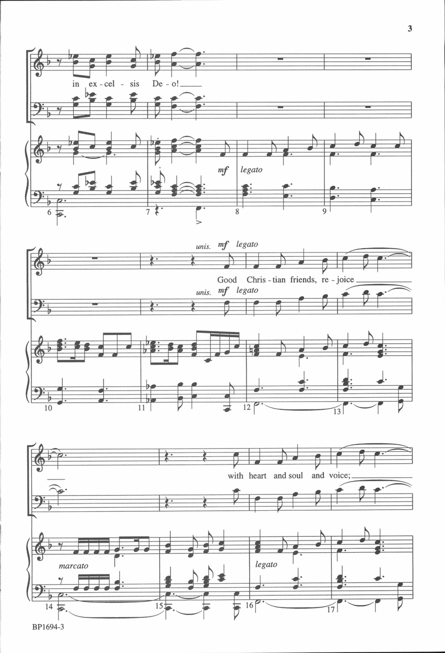 Gloria In Excelsis Deo 4-Part scores gallery preview page 3