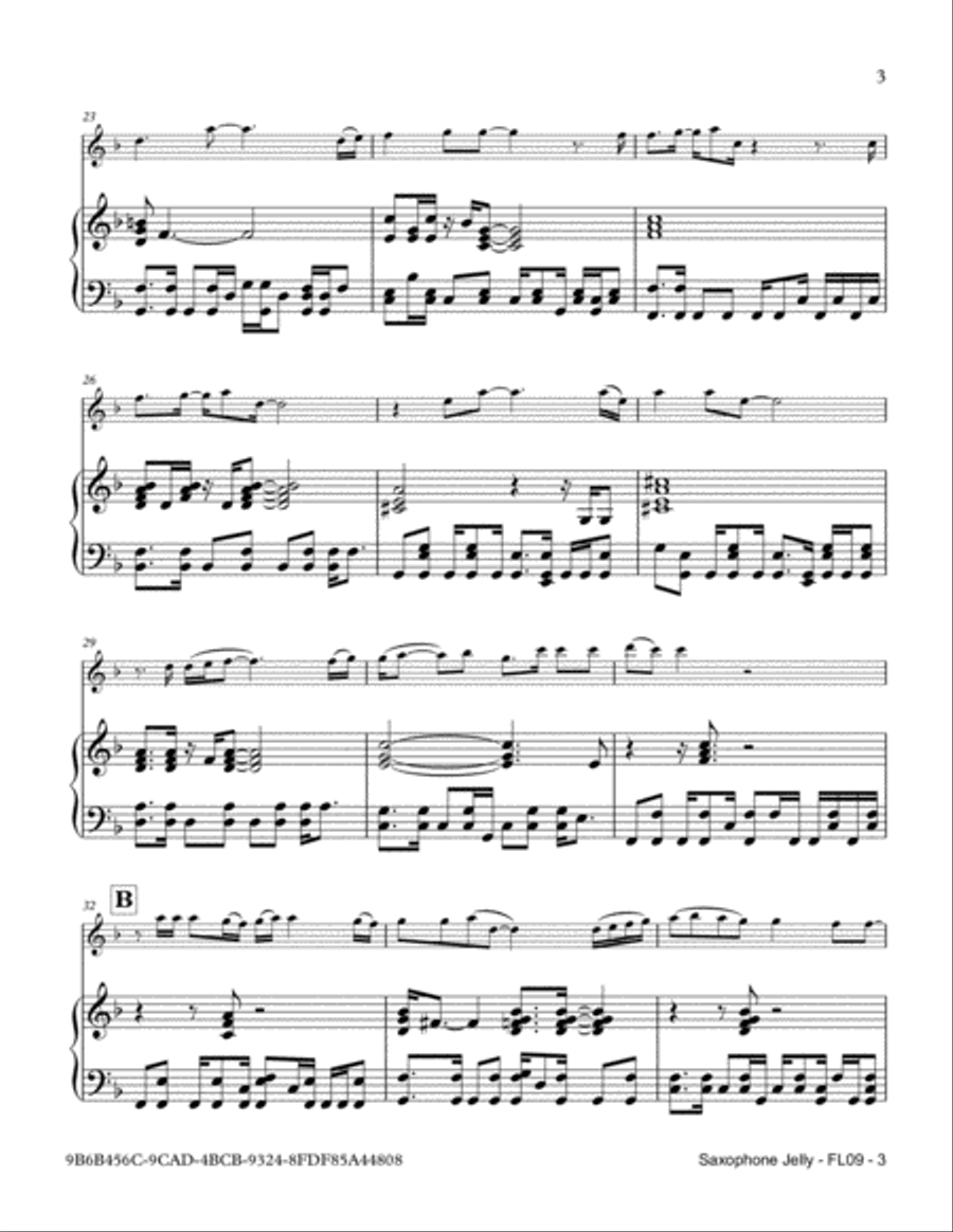 Saxophone Jelly Saxophone scores gallery preview page 3