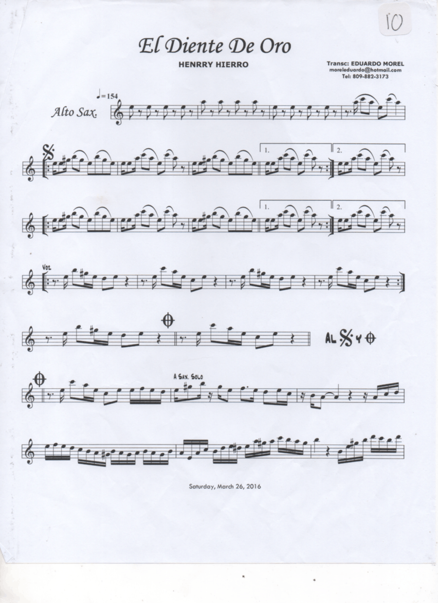 El diente de oro tipico Full Orchestra scores gallery preview page 1