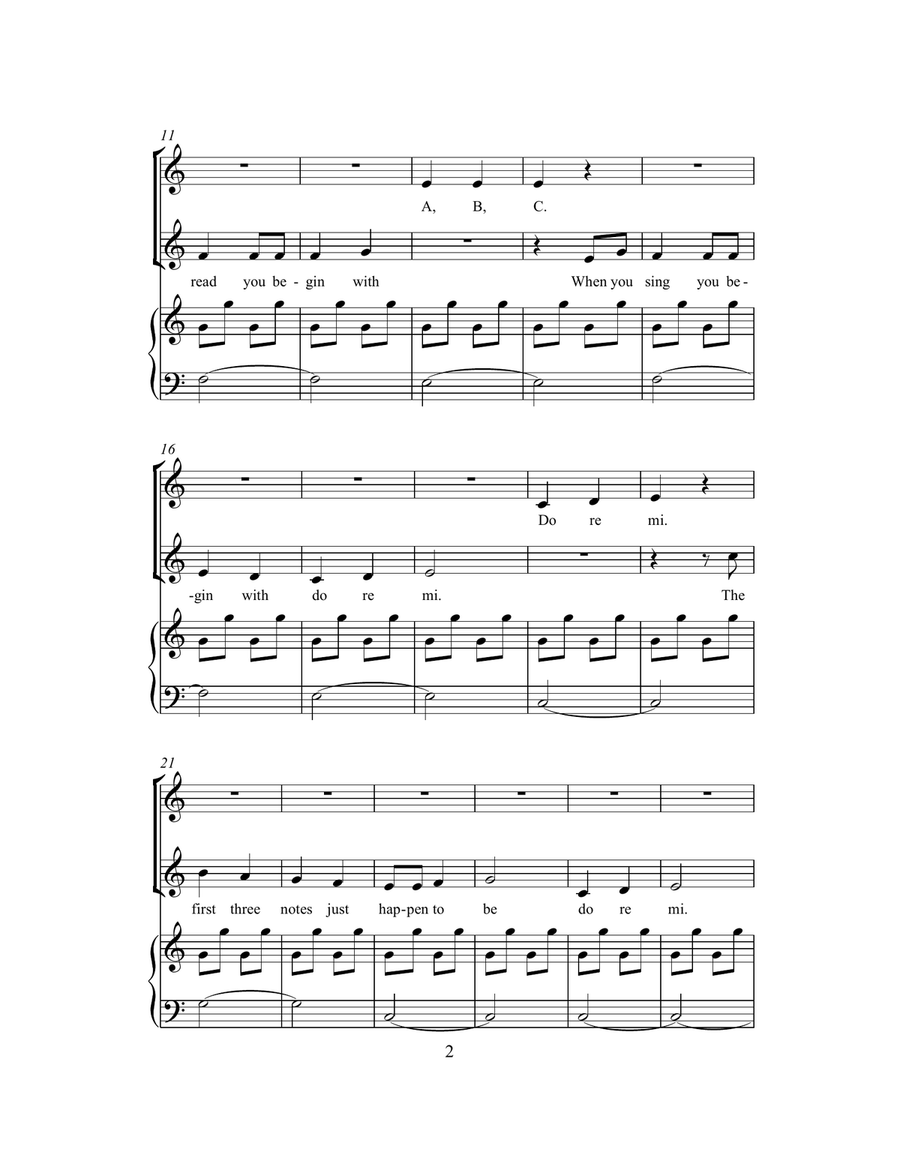 Do-Re-Mi (from The Sound of Music) (arr. Rick Hein) 2-Part scores gallery preview page 2