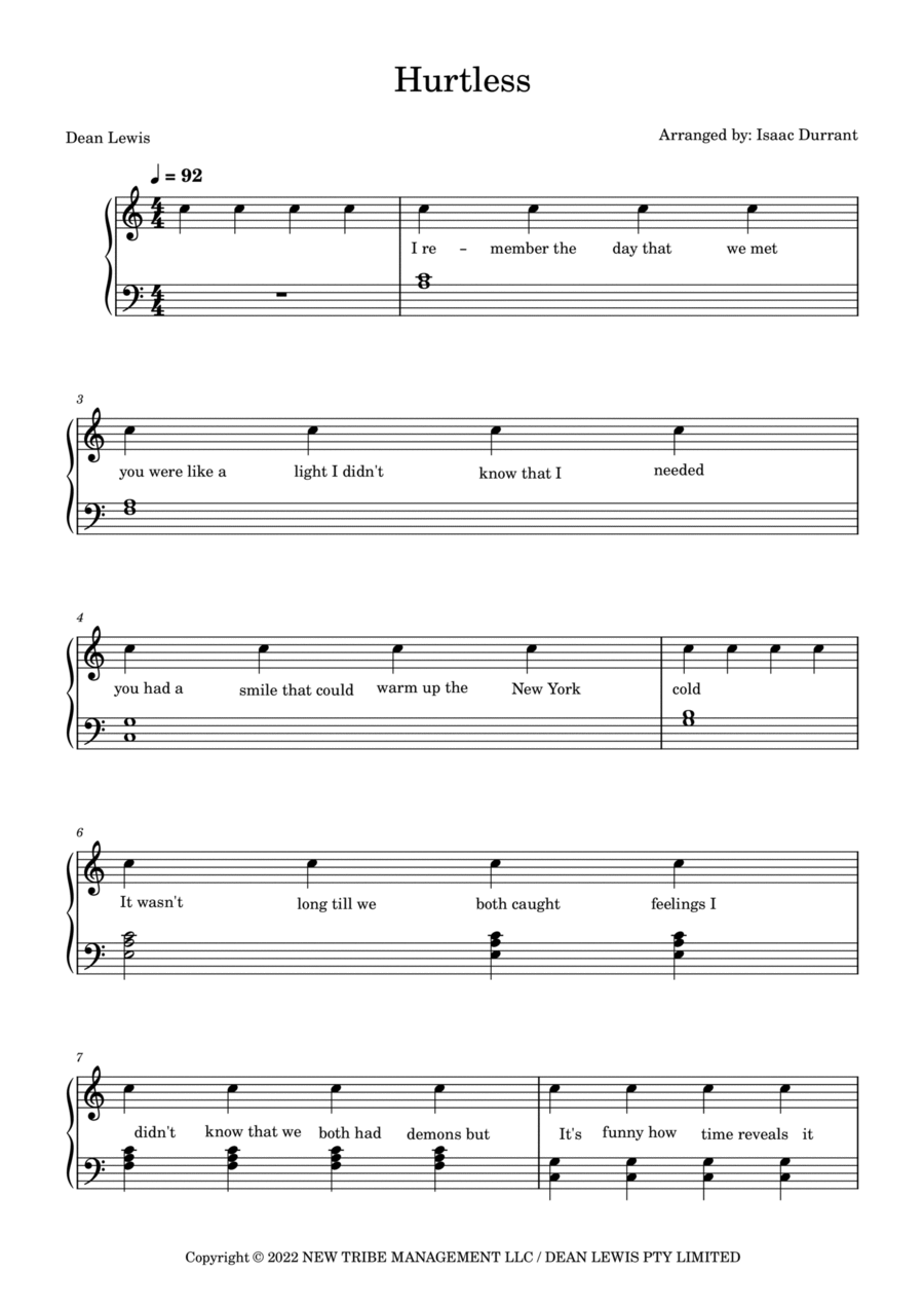 Hurtless Voice scores gallery preview page 1