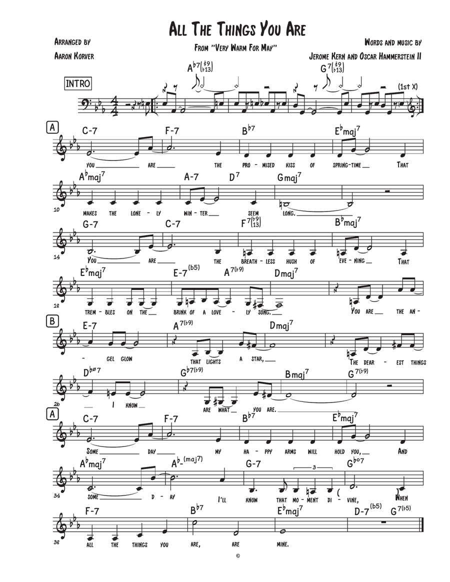 All The Things You Are Piano scores gallery preview page 1