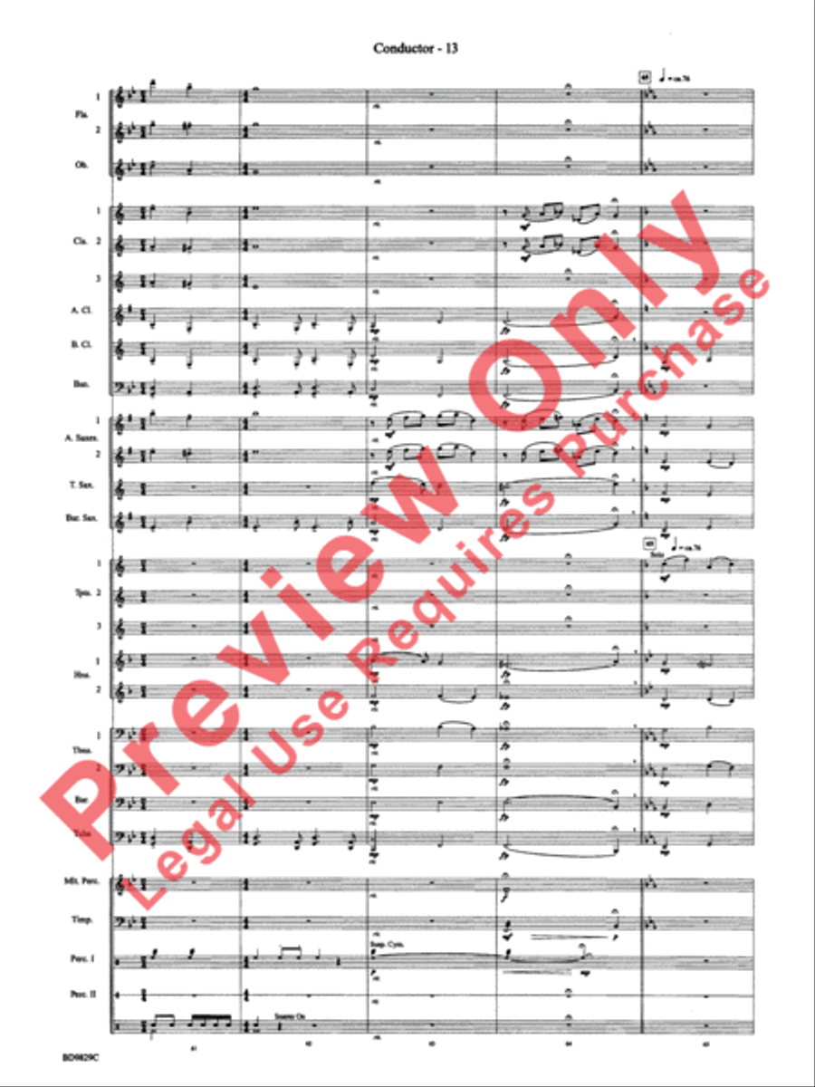 Christmas Winds (Overture) Concert Band scores gallery preview page 15