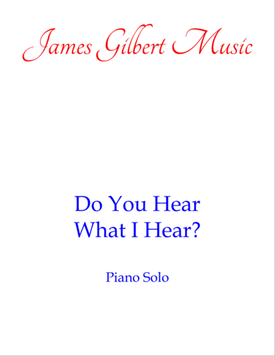 Do You Hear What I Hear Piano Solo scores gallery preview page 1
