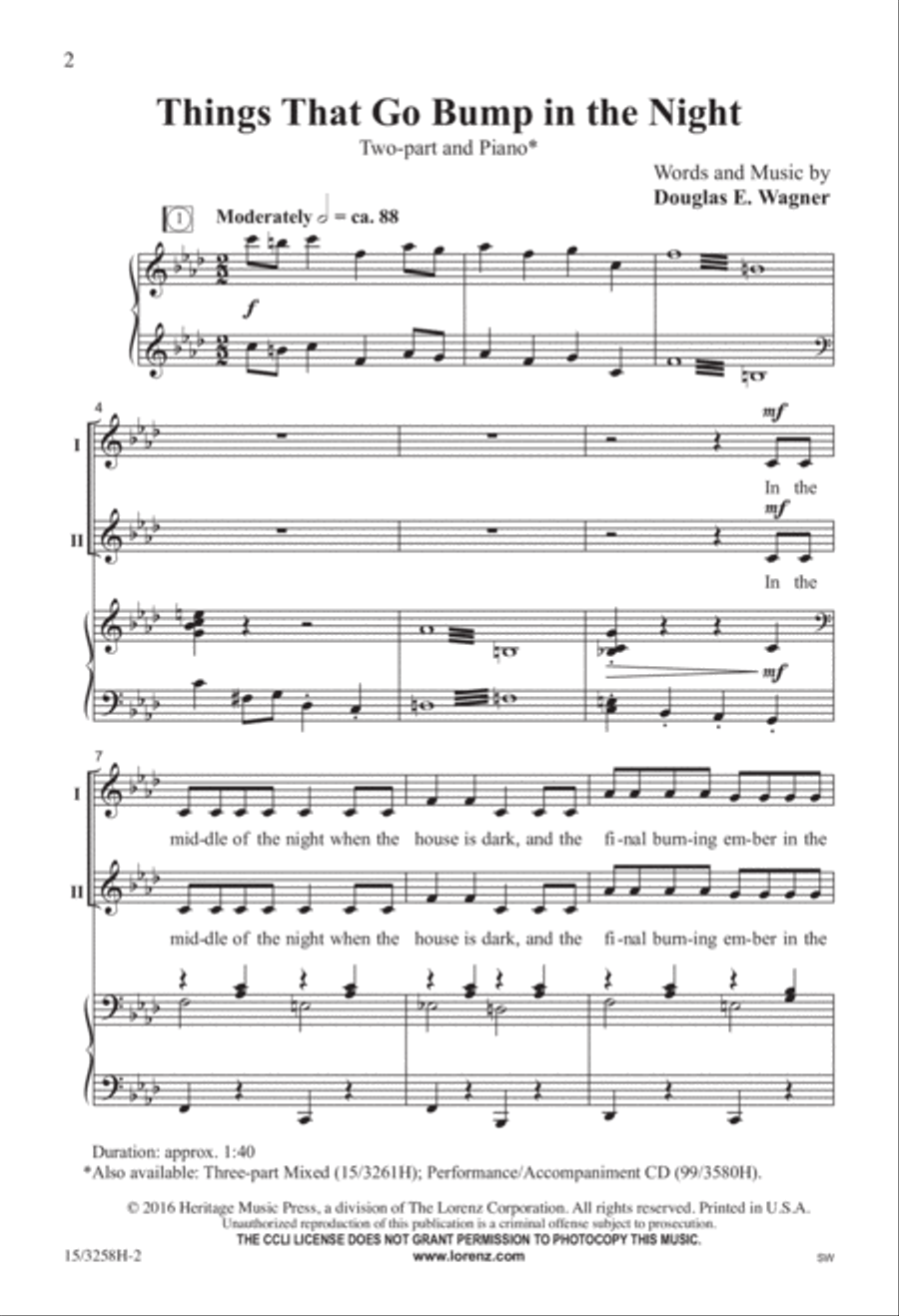 Things That Go Bump in the Night 2-Part scores gallery preview page 2