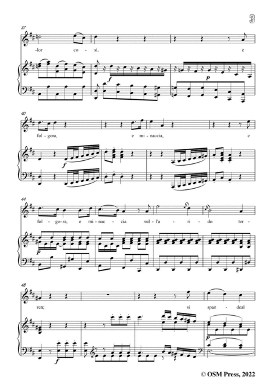 Mozart-Si spande al sole in faccia,in D Major,fromIl rè pastore,for Voice and Piano Voice Solo scores gallery preview page 5