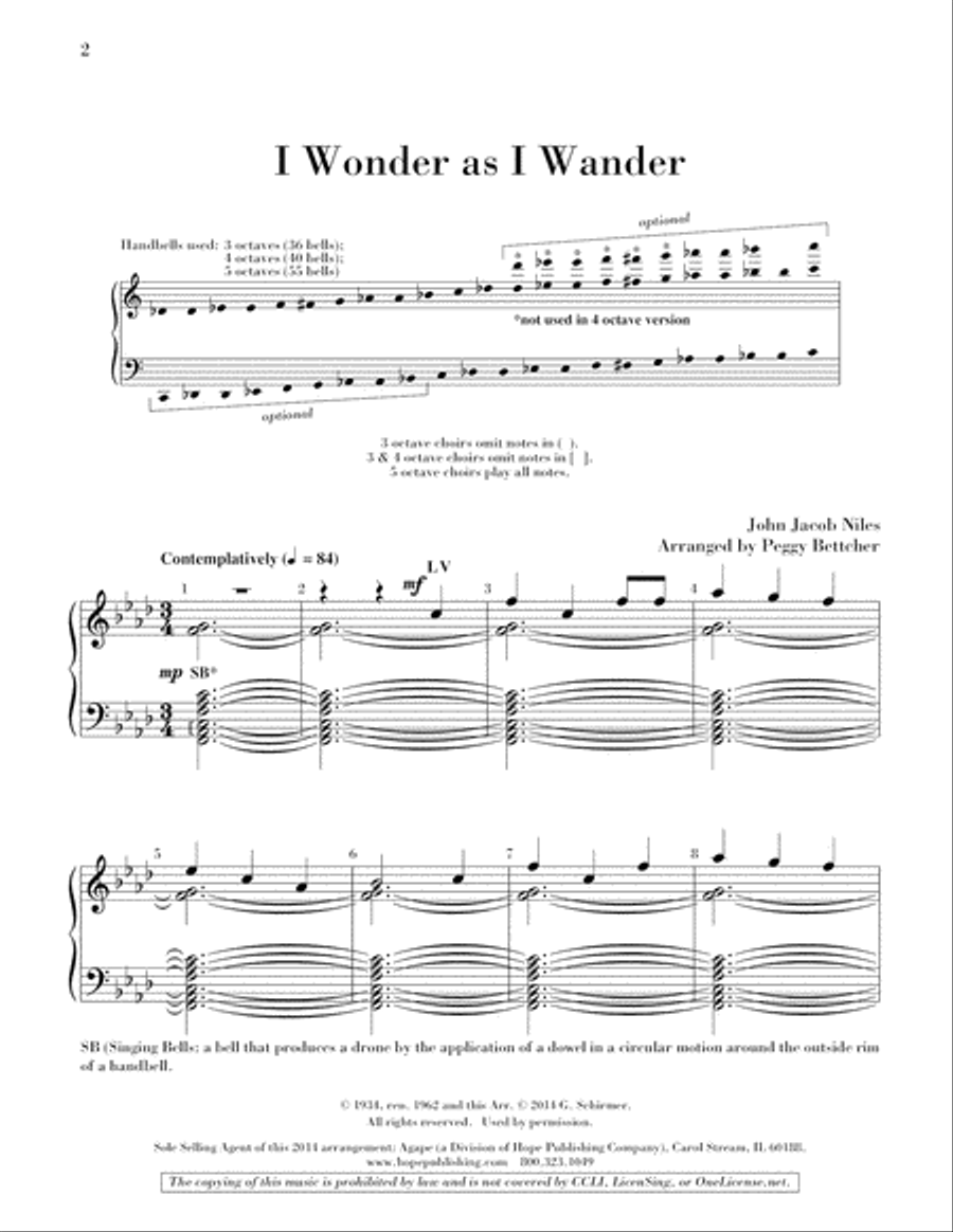 I Wonder as I Wander I Wonder as I Wander 5-Octaves scores gallery preview page 3