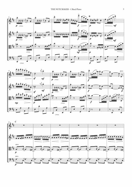 "Reed Flutes" from Nutcracker Suite for String Quartet image number null