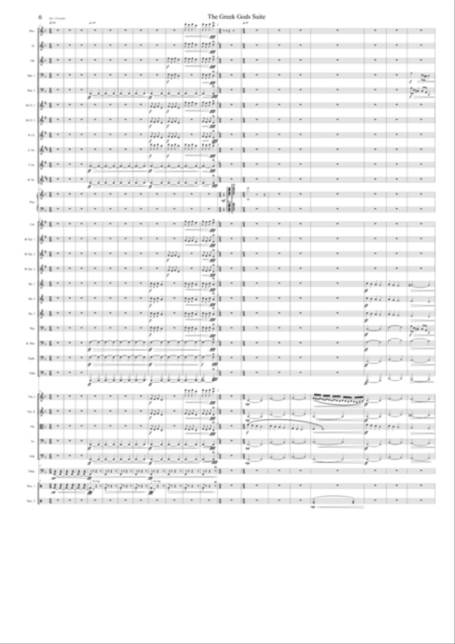 The Greek Gods Suite Full Orchestra scores gallery preview page 6