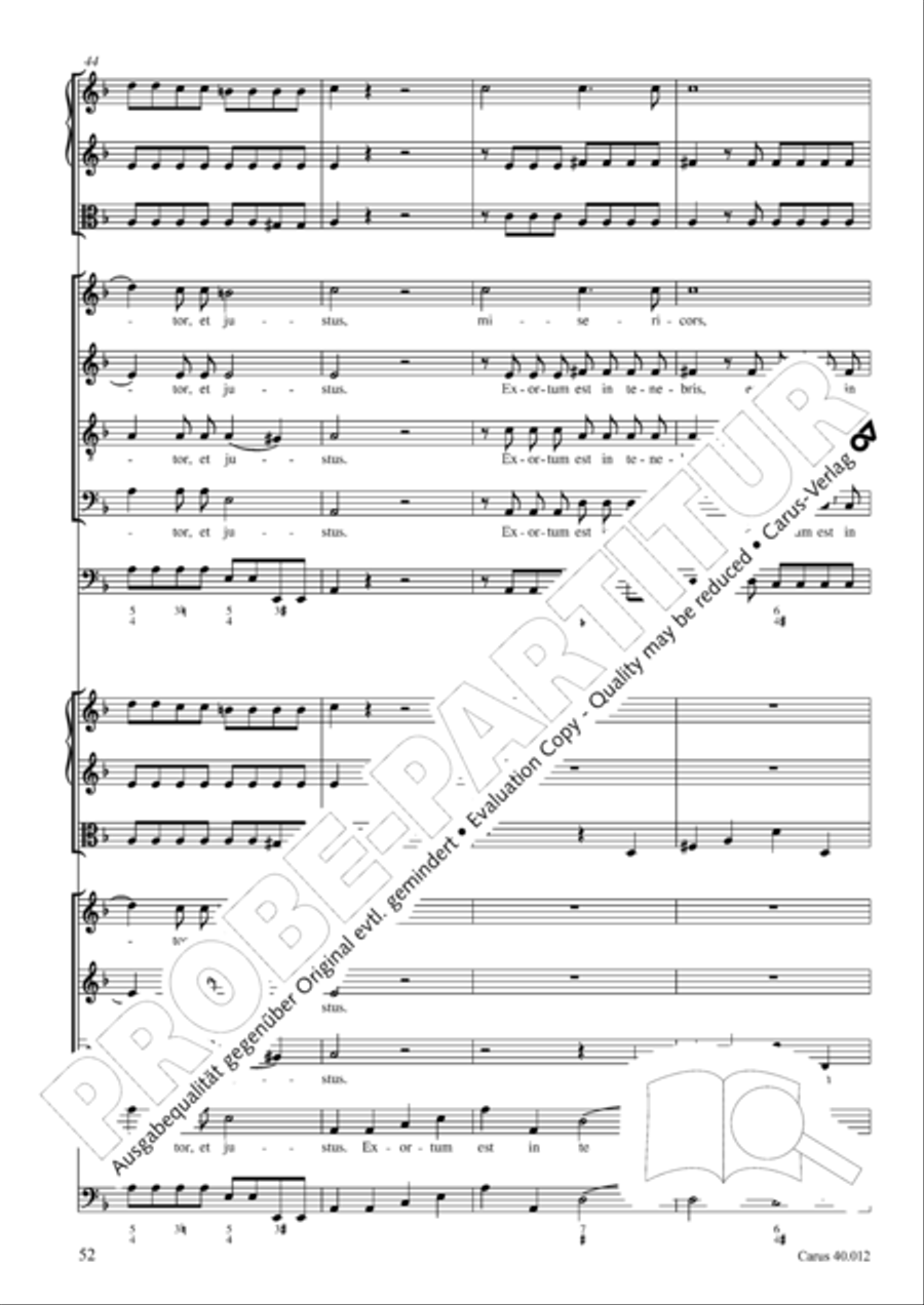 Beatus vir (How blest is he) Psalm 111 4-Part scores gallery preview page 53