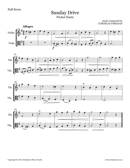 Strepitoso Violin Method - Pocket Duets, for violin & viola