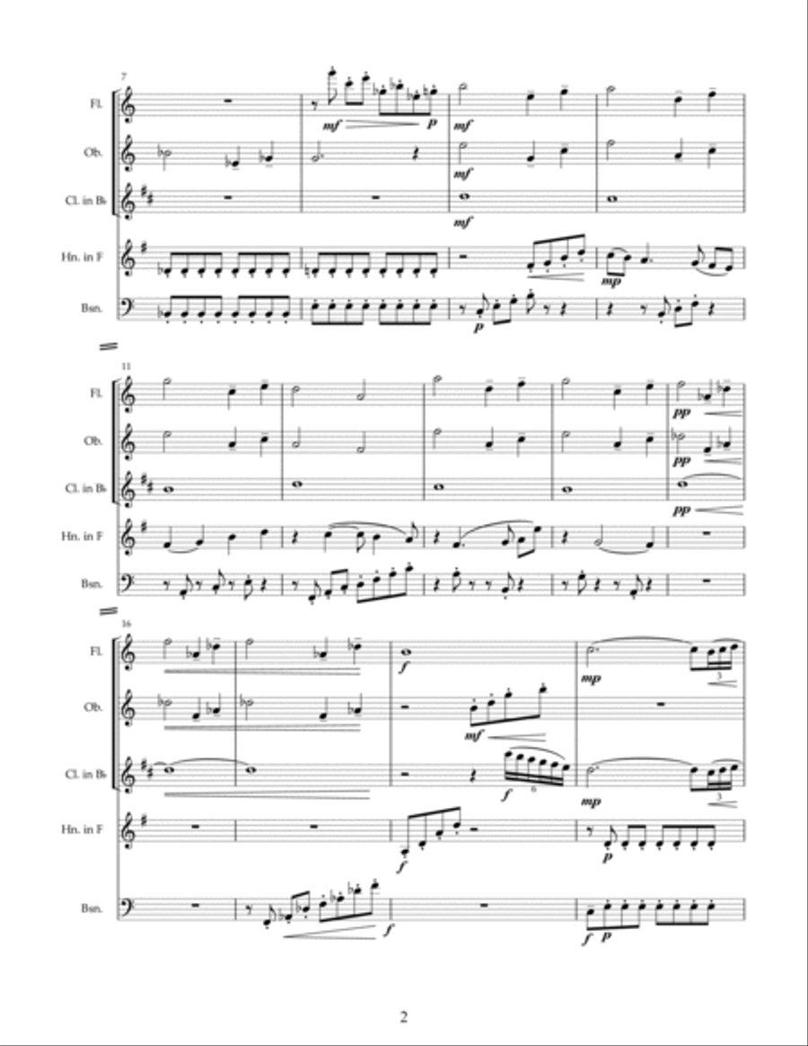 Woodwind Quintet No. 1 Woodwind Quintet scores gallery preview page 2