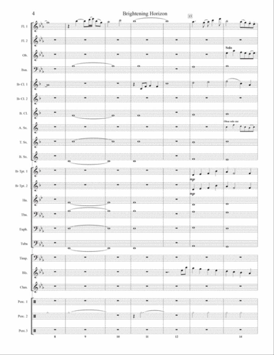 Brightening Horizon Concert Band scores gallery preview page 4