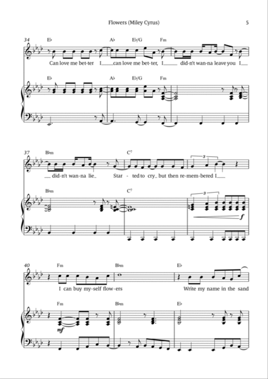 Flowers Voice scores gallery preview page 5