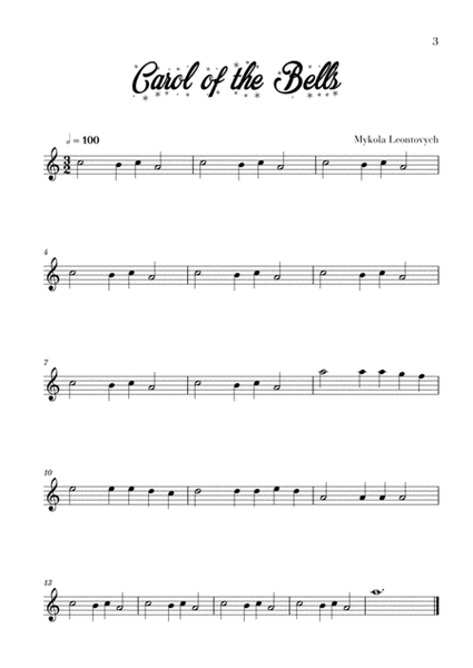 10 Easy Christmas Carols for Oboe Beginners (Music for Children) image number null