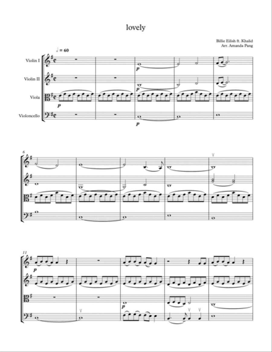 Lovely String Quartet scores gallery preview page 2