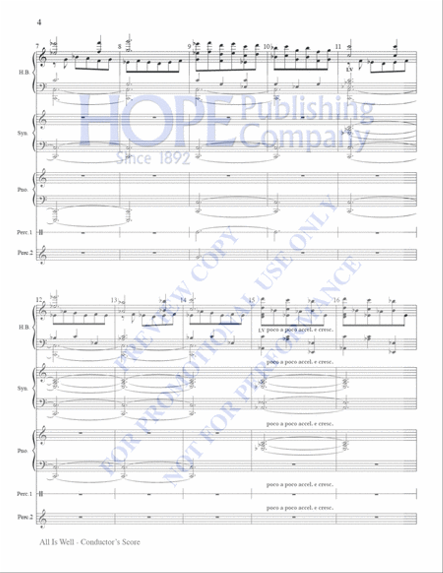 All Is Well All Is Well Handbell Choir scores gallery preview page 4