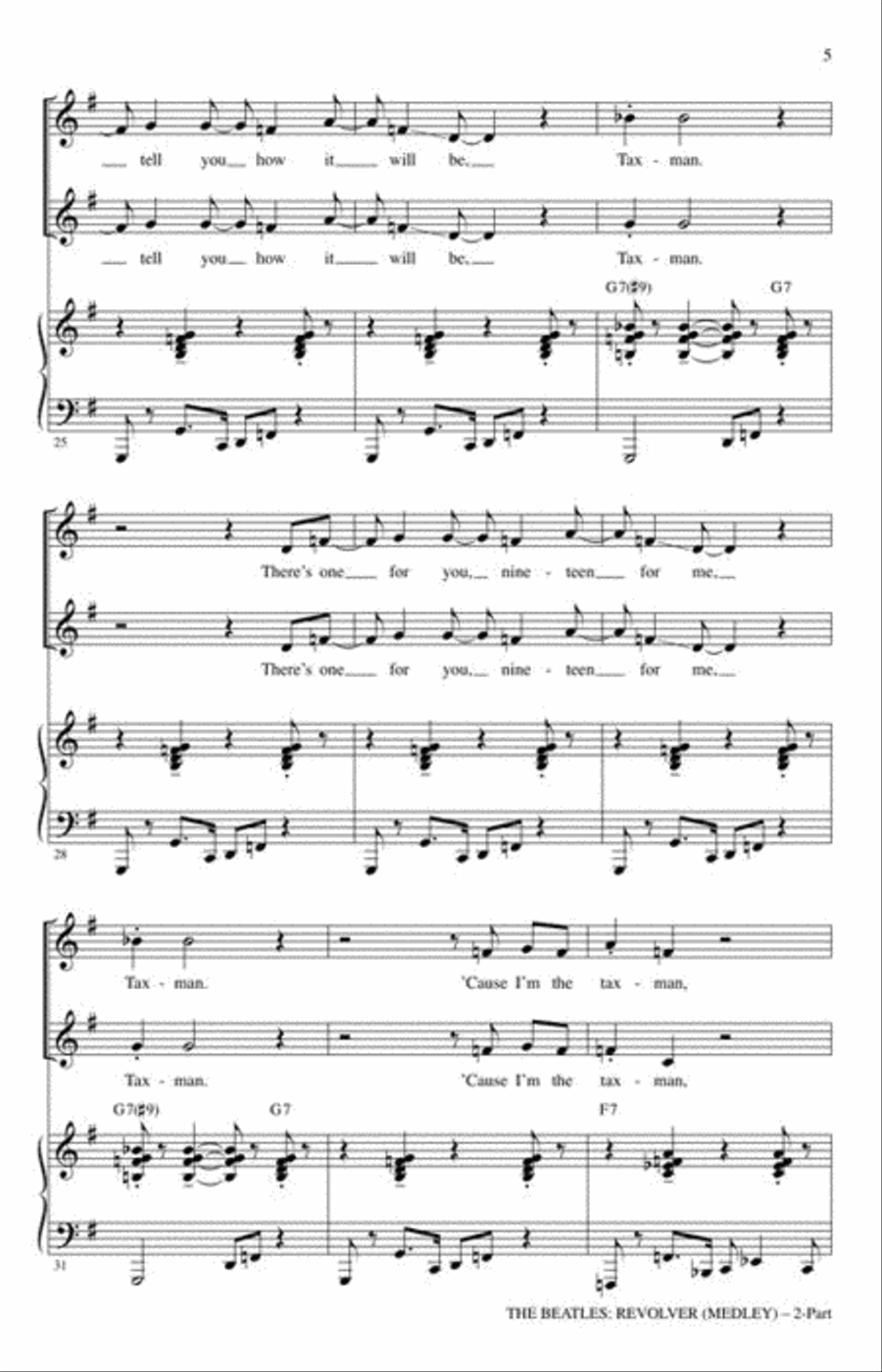 The Beatles: Revolver (Medley) 2-Part scores gallery preview page 4