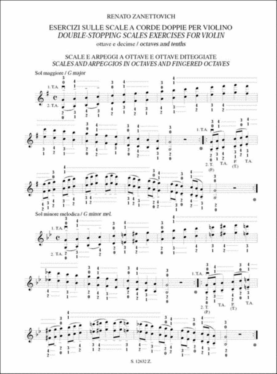 Esercizi Sulle Scale A Corde Doppie Per Violino Violin Solo scores gallery preview page 2