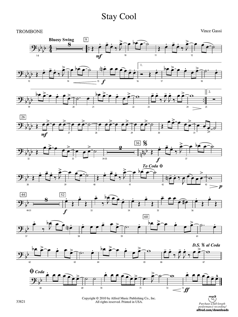 Stay Cool: 1st Trombone