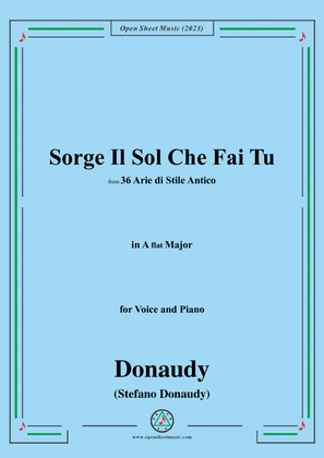 Donaudy-Sorge Il Sol Che Fai Tu,in A flat Major