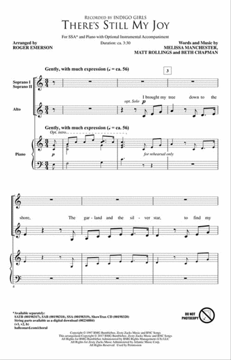 There's Still My Joy SSA scores gallery preview page 2