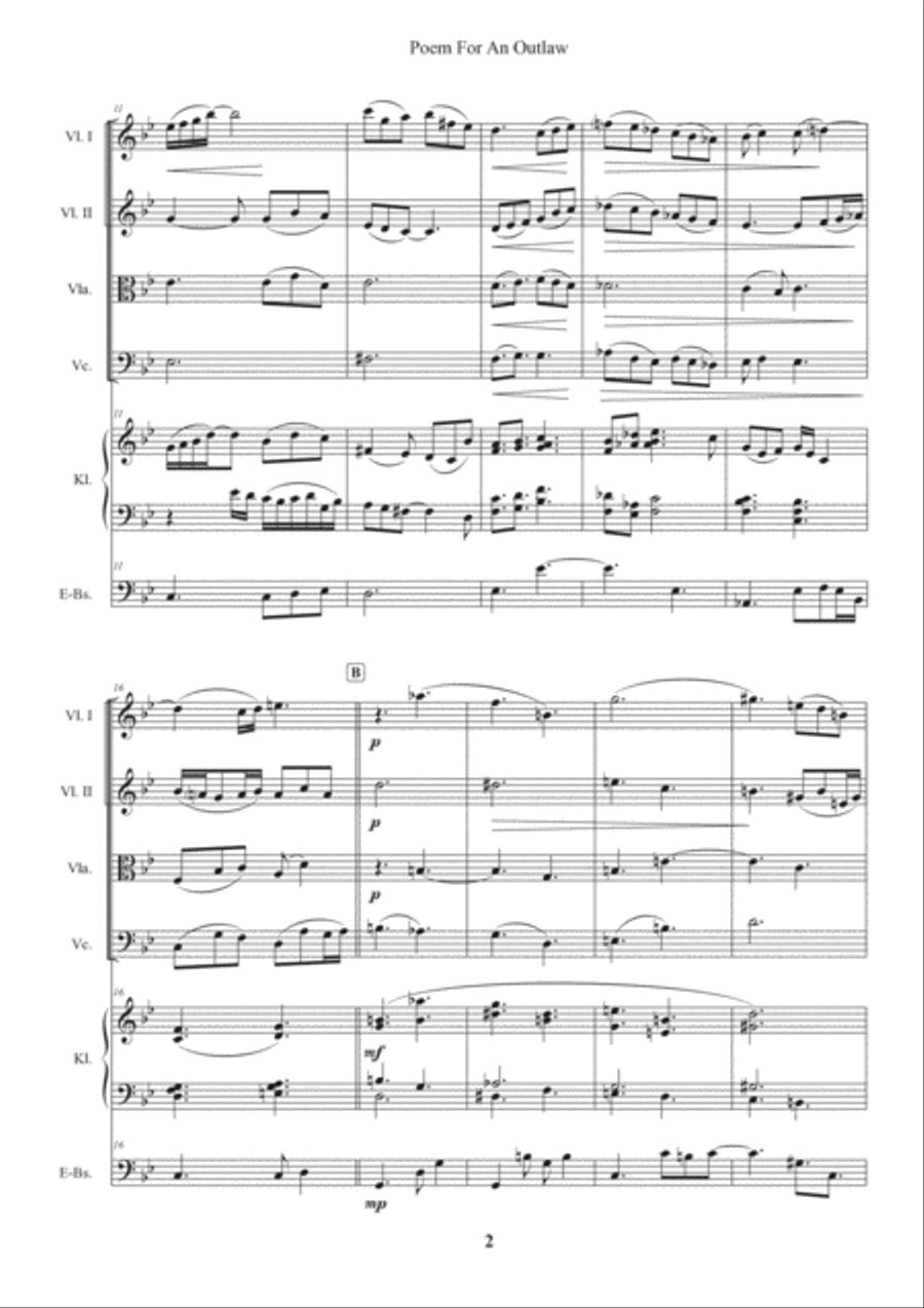 Poem for an Outlaw Poem for an Outlaw Chamber Music scores gallery preview page 2