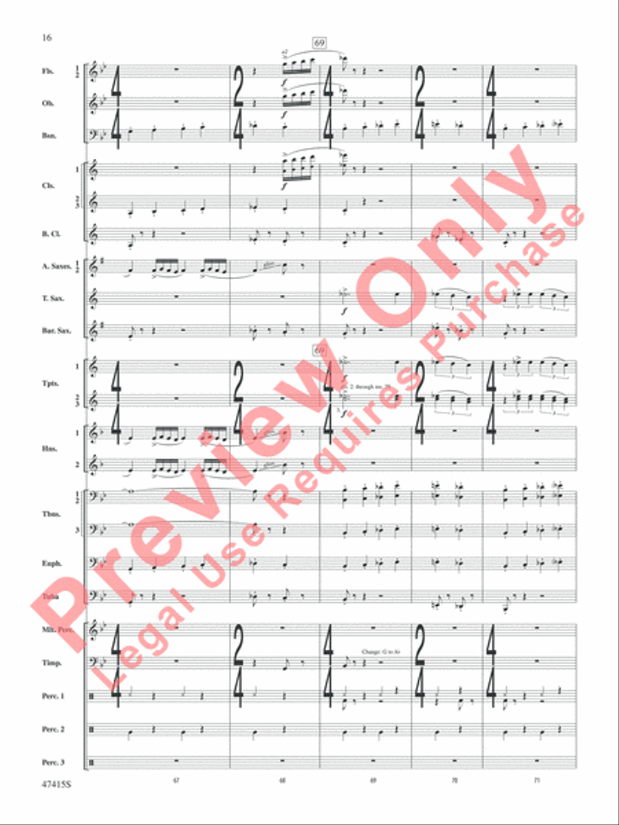Blessed Are They Concert Band scores gallery preview page 17