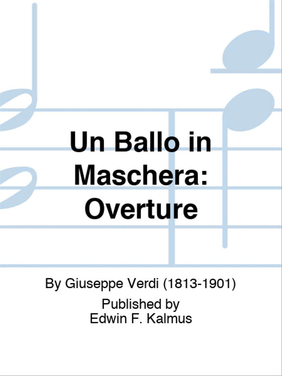 BALLO IN MASCHERA, UN: Overture Set of Parts scores gallery preview page 1