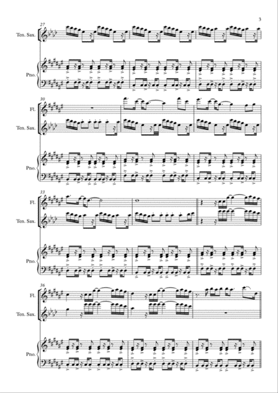 I Knew You Were Trouble Woodwind Duet scores gallery preview page 3