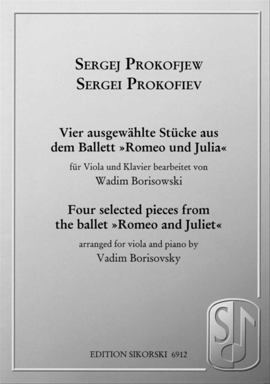 Sergei Prokofiev – Four Selected Pieces from the Ballet Romeo and Juliet Piano Accompaniment scores gallery preview page 1